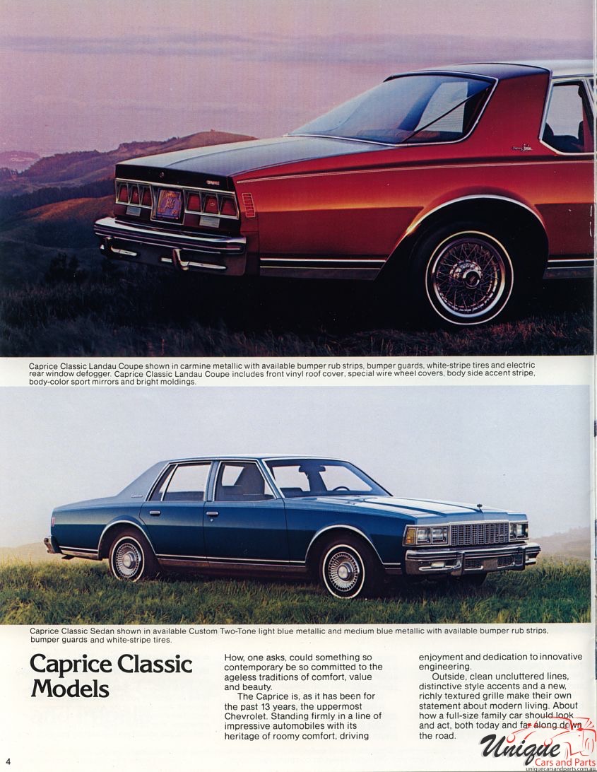 1979 Chevrolet Caprice Impala Brochure Page 1